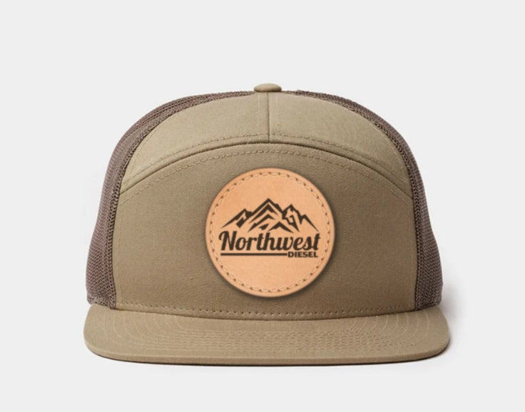 7 Panel Trucker, Leather Patch Hat