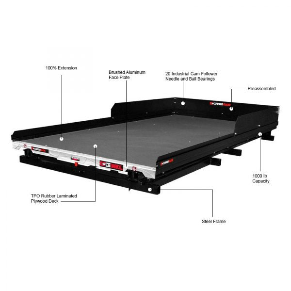 CargoGlide SLIDE OUT TRUCK BED TRAY,1000 LBS CAPACITY,100% EXTENSION