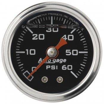Auto Meter 1-1/2" Mechanical Pressure Gauge Black (0 - 60 PSI) - Northwest Diesel