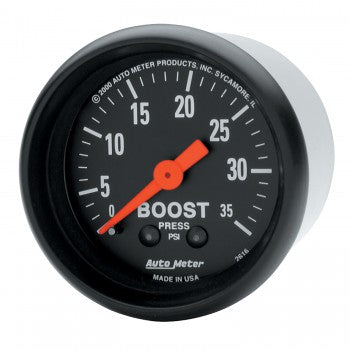 Auto Meter Mechanical Boost Gauge 0-35 PSI, Z-Series - Northwest Diesel
