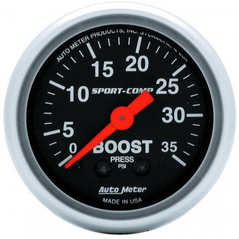 Auto Meter Mechanical Boost Gauge 0-35 PSI, Sport-Comp - Northwest Diesel