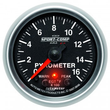 Auto Meter Digital Stepper Motor Pyrometer 0-1600 °F, Sport-Comp II - Northwest Diesel
