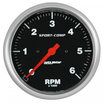 Auto Meter 5" In-Dash Tachometer, 0-6,000 RPM, Sport Comp - Northwest Diesel