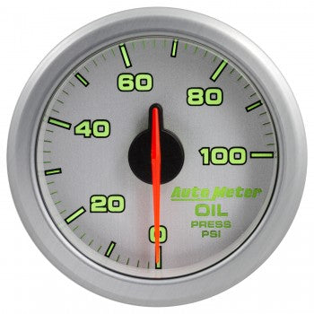 Auto Meter Silver Oil Pressure Gauge 0-100 PSI, AirDrive Series - Northwest Diesel