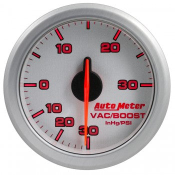 Auto Meter Silver Boost/Vac Gauge 30 inHg/30 PSI, AirDrive Series - Northwest Diesel