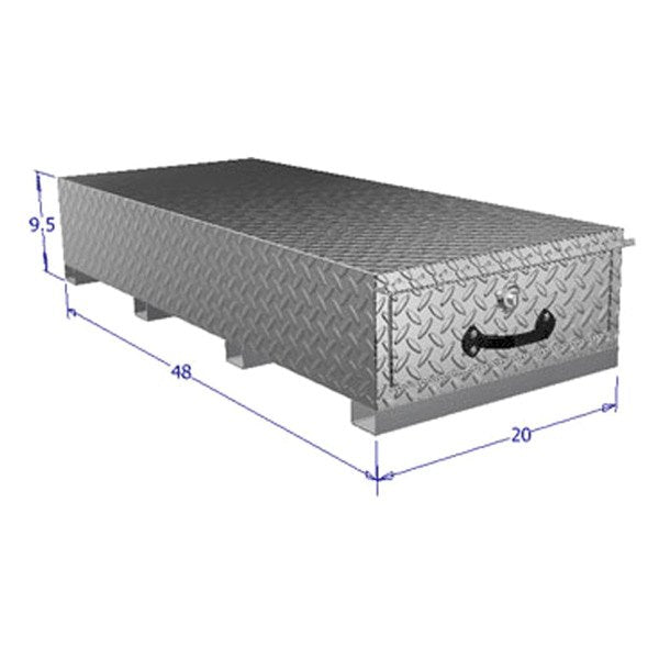 Unique Truck Accessories 20IN X 9.5IN X 40IN X .100 THICK DIAMOND, BED SAFE ROLLER DRAWER BOX