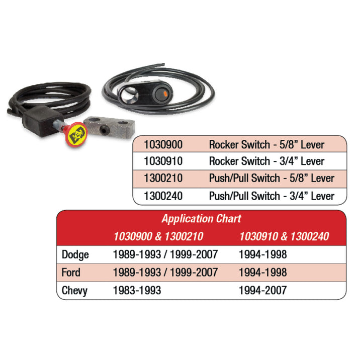 BD Diesel Powerbrake Rocker Switch Kit Manual  | 3/4"