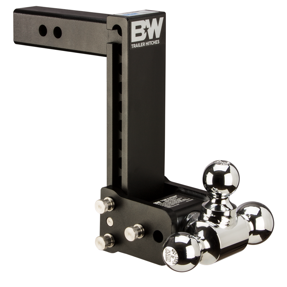 BW Trailer BLACK TOW & STOW 12IN MODEL 9IN DROP 9.5IN RISE TRI-BALL