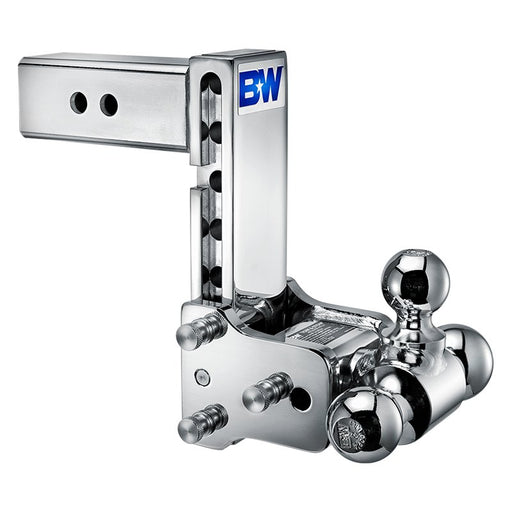 B&W Trailer  CLASS V 2 1/2IN RECEIVER CHROME TOW & STOW 8IN MODEL 7IN DROP 7.5IN RISE TRI-BALL